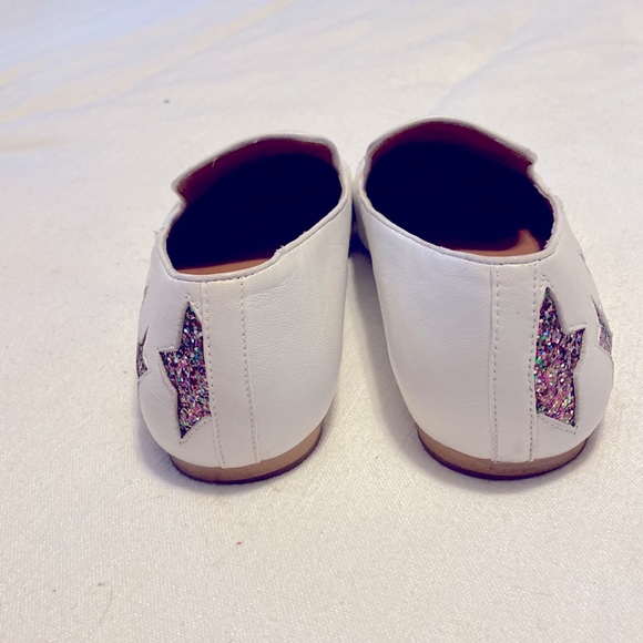 Gentle souls by Kenneth Cole women’s white leather multi star glitter loafers 9 - Picture 6 of 9